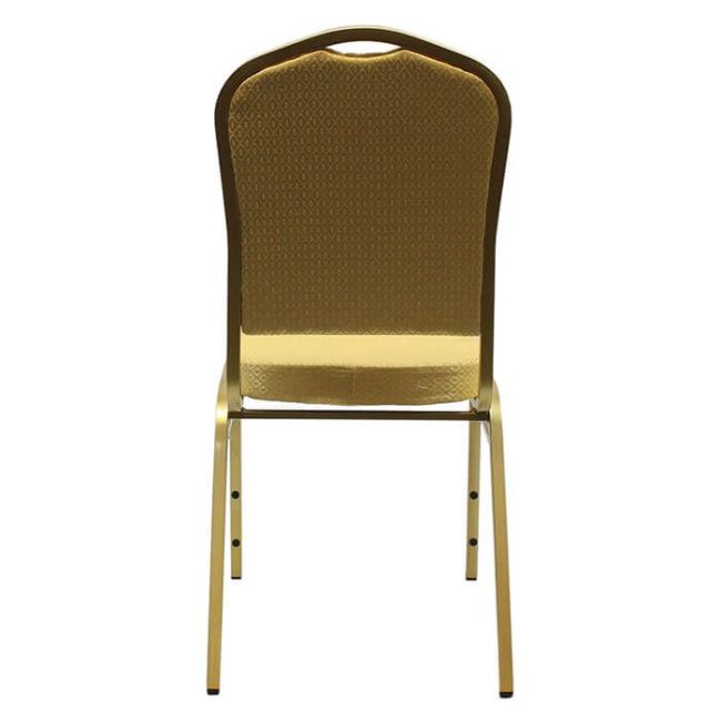 Diamond Steel Banqueting Chair - Gold Frame Gold Fabric