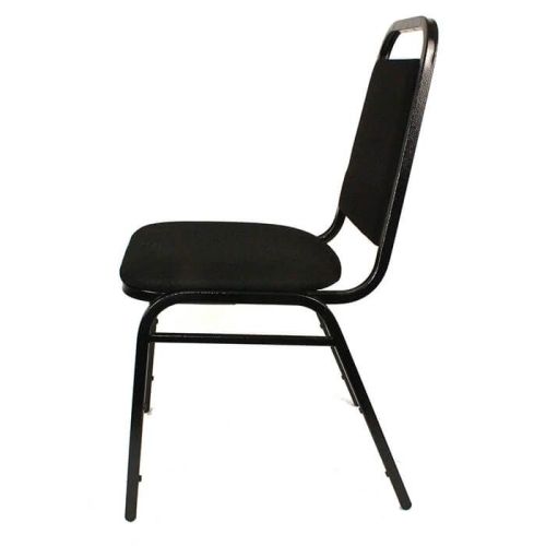 Economy Steel Banqueting Chair - Black Vein Black Fabric