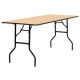 Bar Height Wooden Trestle Table - 6ft x 2ft 6in (183cm x 76cm)