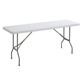 Rectangle Plastic Folding Trestle Table - 8ft x 2ft 6in (244cm x 76cm)