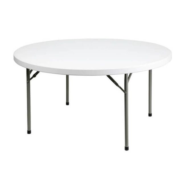 Round Plastic Folding Banqueting Table - 5ft (153cm)