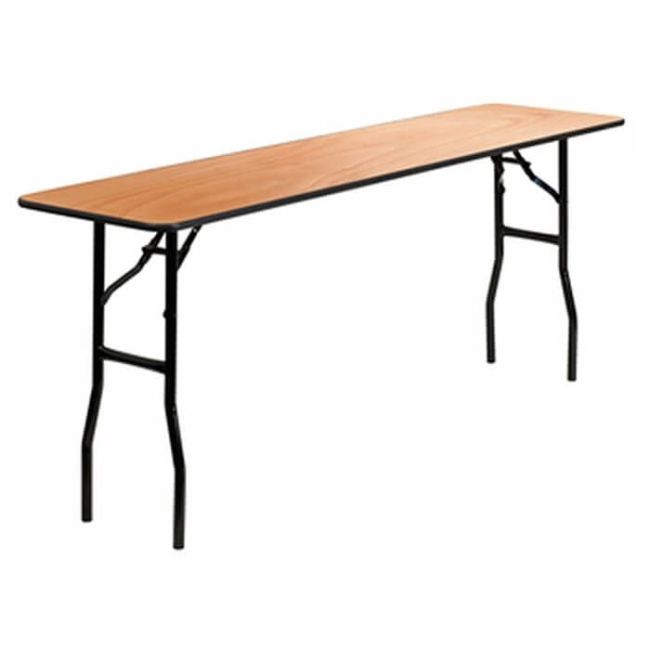 Rectangular Wooden Trestle Table - 8ft x 1ft 6in (244cm x 46cm)