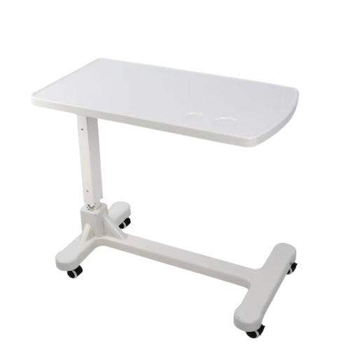 Hospital bed dining table nursing home care multifunctional lifting dining table ABS bedside table with wheels