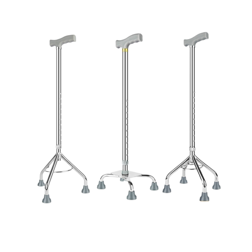 Three-legged Medical Crutches Aluminum Disabled Crutches  For Adults
