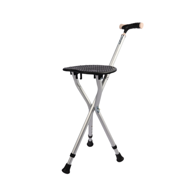 Wholesale thickened stainless steel foldable crutches old man walker crutches stool
