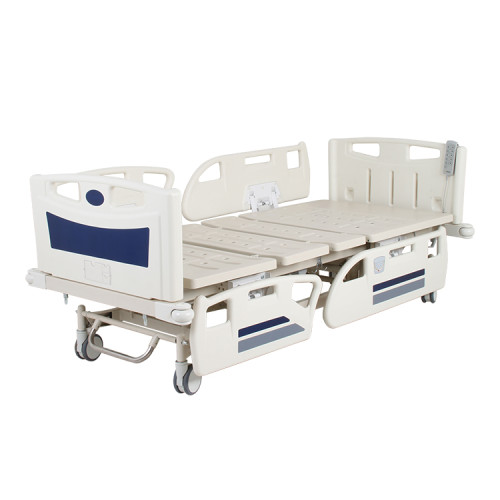 Hospital Electric Five Functions Auto Contour Bed With Central Brake and Mattress