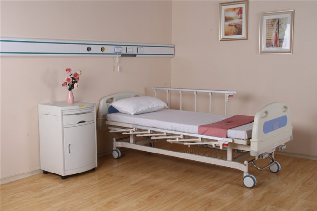 hot sale equipos medicos 2 function abs manual 2 crank medical bed restraints patiente hospital
