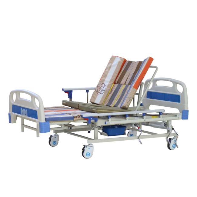 Manual Medical Equipments Hospital Bed Prices Multifunctional Medical Care Bed For Patient With Toilet