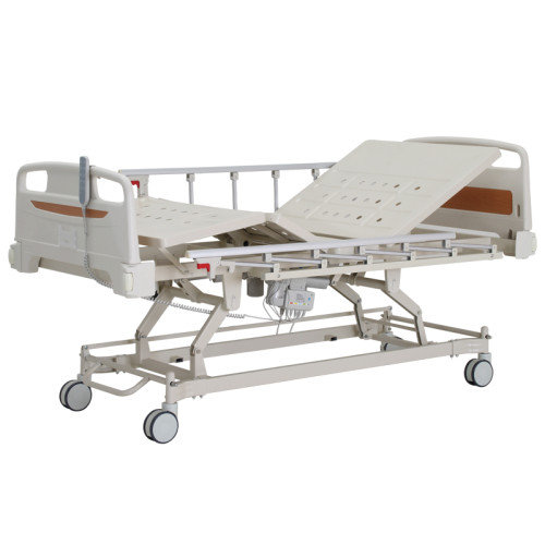 competitive price five function ICU hospital bed electric medical bed with i.v pole