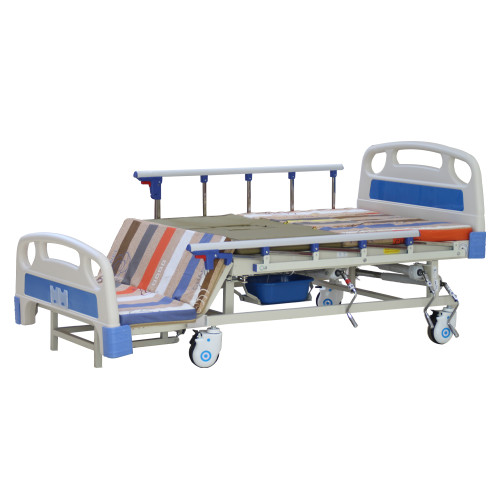 Manual Medical Equipments Hospital Bed Prices Multifunctional Medical Care Bed For Patient With Toilet