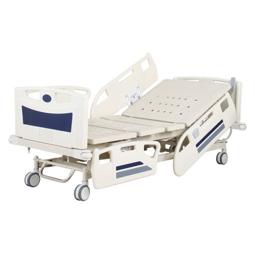 5 Functions Adjustable ICU Patient Hospital Electric Bed with ABS Guardrail