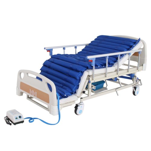 wholesale Anti falling medical bed manual for elderly,hand-operated multi-functional hospital nursing beds with air mattress