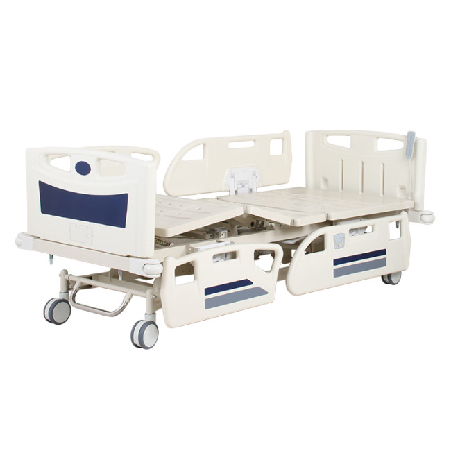 5 Functions Adjustable ICU Patient Hospital Electric Bed with ABS Guardrail