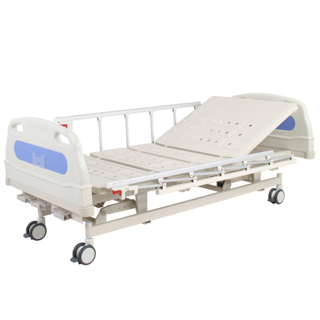 factory price  manual three shake three-function nursing bed multi-function medical bed elderly patient manual hospital bed