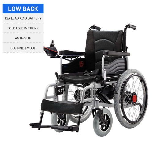 Folding Lightweight Electric Wheelchair Aluminum Alloy Power Wheelchair For Disabled