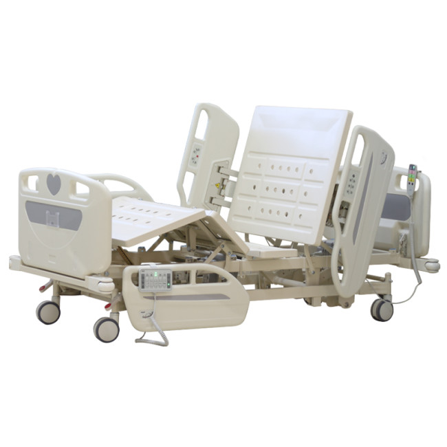 5 function electric ICU hospital bed medical equipment medical bed for sale with ABS head boards