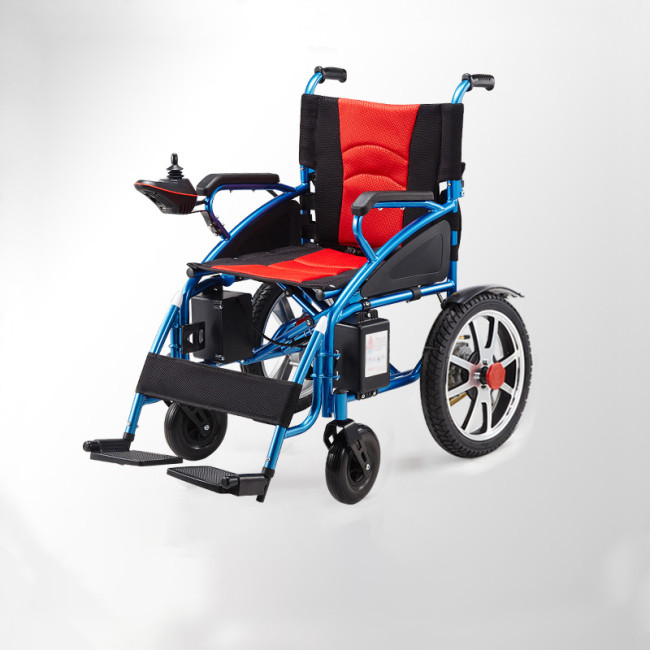 Handicapped Manufacturer Folding Lightweight Electric Disabled wheelchair New Portable folding 500W Dual Motors