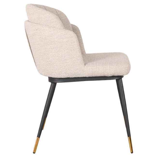 Fabric Seat Dining Chair with Metal Feet