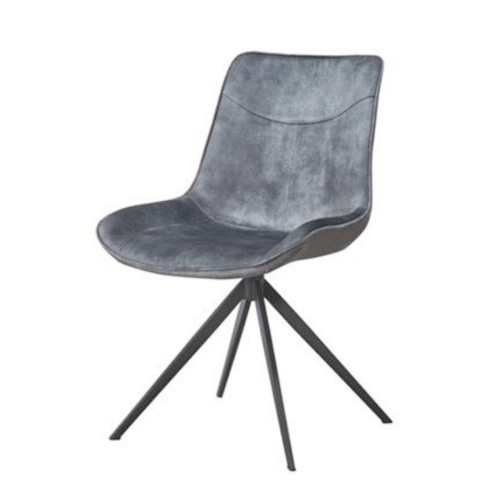 Upholstered Seat Dining Chair with Metal Stand