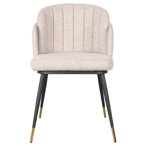 Fabric Seat Dining Chair with Metal Feet