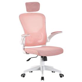Stylish pink mesh office chair