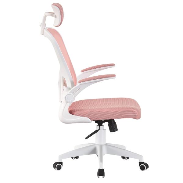 Stylish pink mesh office chair