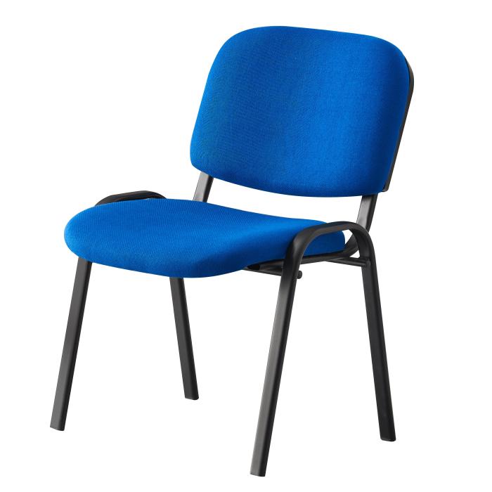 Affordable blue fabric office visitor chair