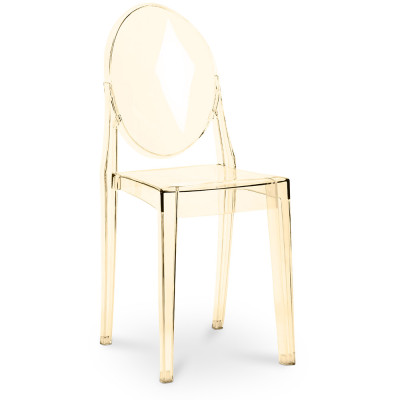 Amber PC Ghost Chair - Armless Transparent Design