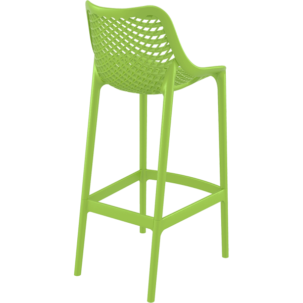 Green Polypropylene Air Bar Stool - Eco-Chic & Breathable Counter Seating