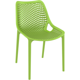Stackable Green Polypropylene Dining Chair - Eco-Friendly & Space-Saving Seating