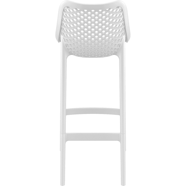 White Polypropylene Air Bar Stool - Lightweight & Modern Counter Height Seating