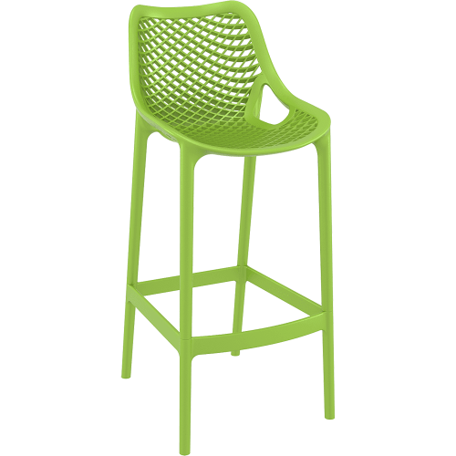 Green Polypropylene Air Bar Stool - Eco-Chic & Breathable Counter Seating