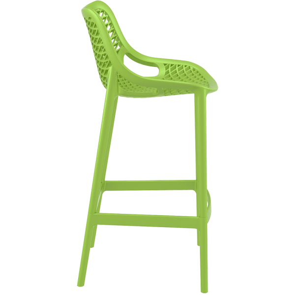 Green Polypropylene Air Bar Stool - Eco-Chic & Breathable Counter Seating
