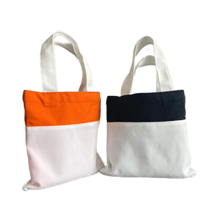 US Warehouse 10.5*10.5inch Sublimation Christmas Halloween Tote canvas Bag Mix Color