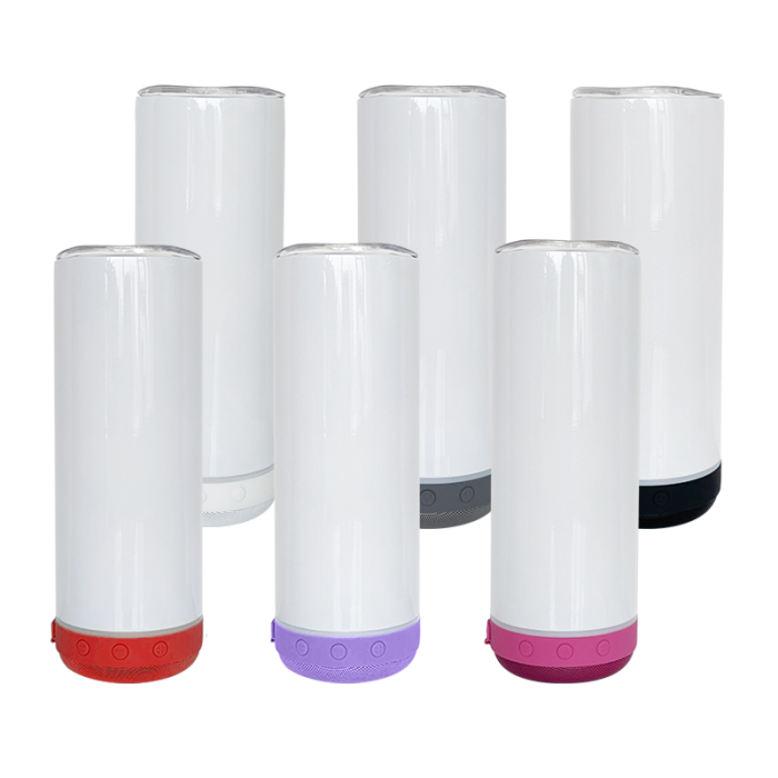 New Arrived USA Warehouse 20oz Sublimation Straight Speaker tumbler,mixed 6 colors speaker