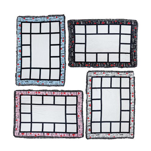 RTS CHINAG warehouse 15 panels Polyester Flannel sublimation blankets