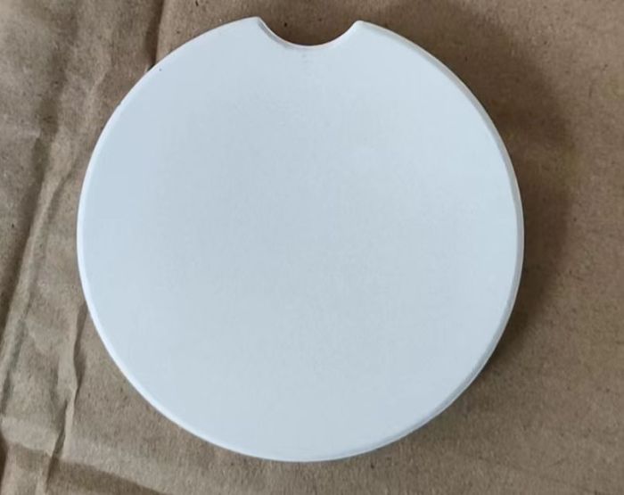 In-stock glossy finish sublimation heat transfer ceramic round shape car coaster 6.5cm