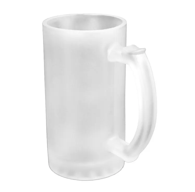 Us warehouse New Arrival 16oz sublimation frosted beer mug with handle