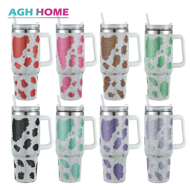 China warehouse ready to ship 40oz diamond mugs mixed colors