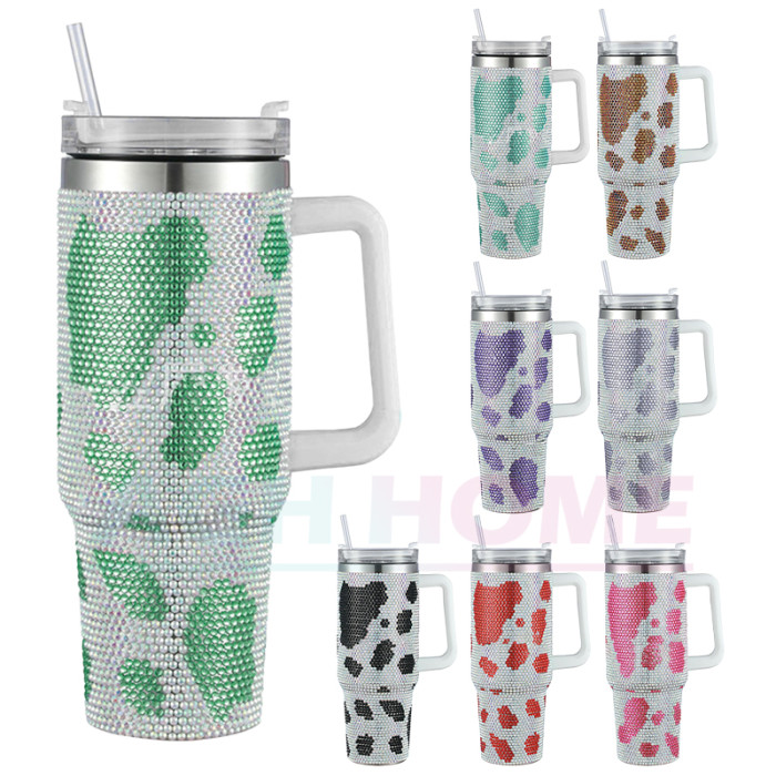 China warehouse ready to ship 40oz diamond mugs mixed colors