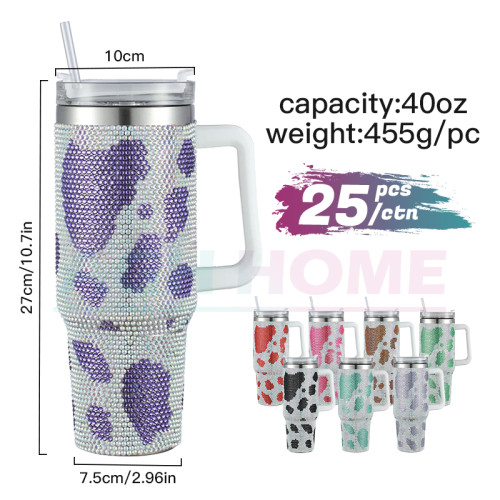 China warehouse ready to ship 40oz diamond mugs mixed colors
