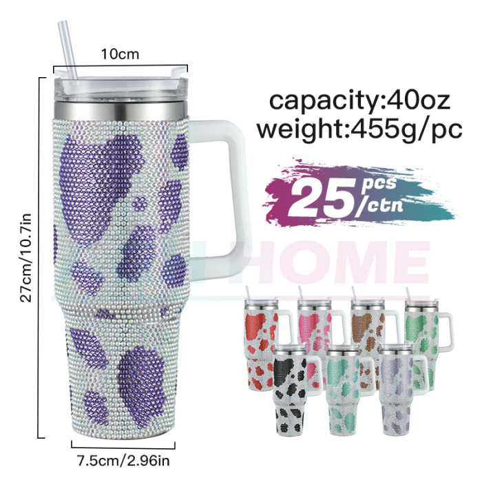 China warehouse ready to ship 40oz diamond mugs mixed colors