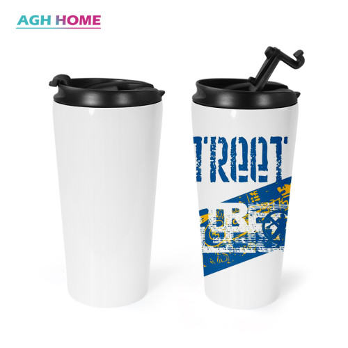 China warehouse 16oz Sublimation Coffee Mug with screw lid