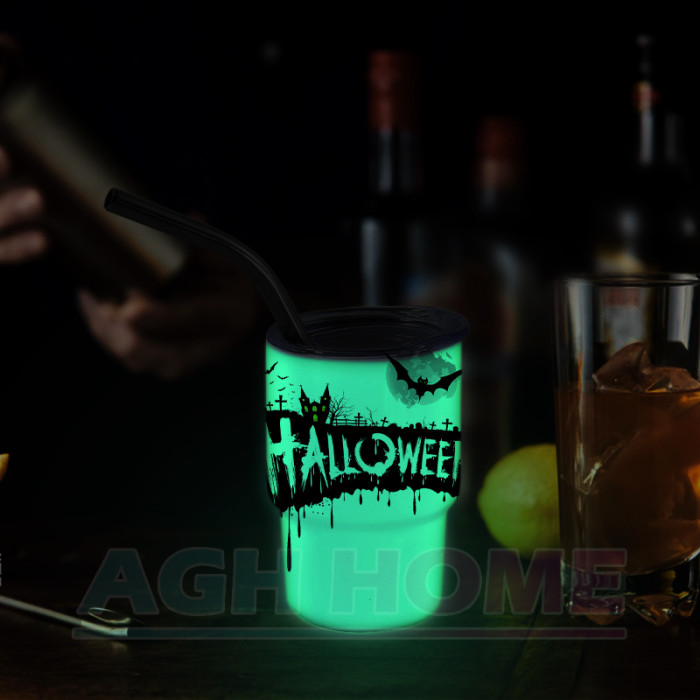 USA Warehouse RTS 3oz Sublimation White to Green Glow in the dark Shot Glass Tumblers 108PCS