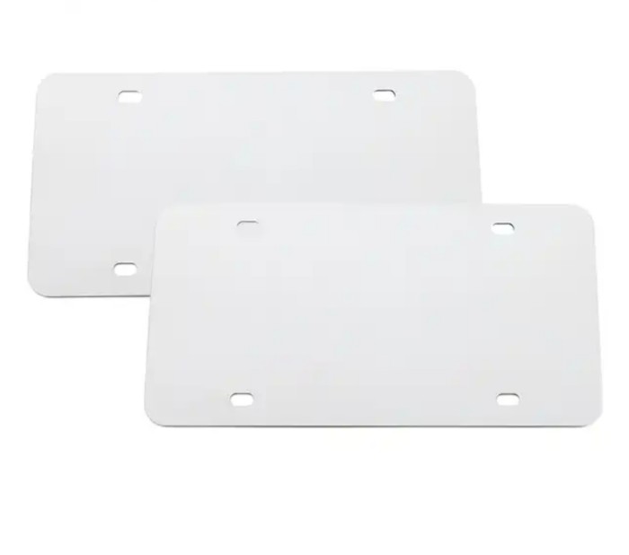 US Warehouse Aluminum Sublimation Blank License Plate 5.9x11.8 inches 60pcs/carton