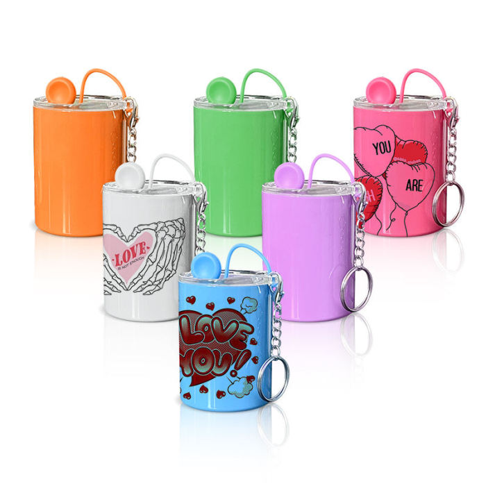 USA warehouse 3oz sublimation shot tumbler with metal straw and keychains