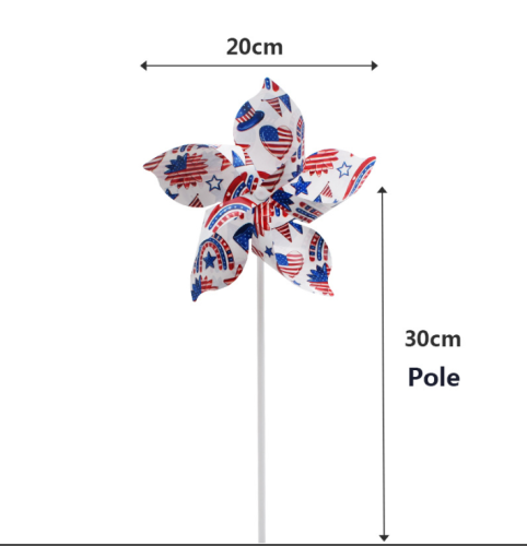 US warehouse double side sublimation blank PET plastic windmill 50pcs /case