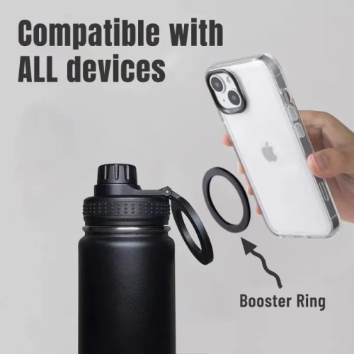 China Warehouse 32oz powder coated sports water bottle with Magnetic Lids/phone holder