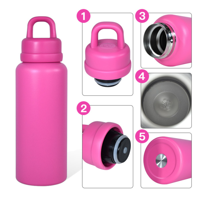 China warehouse 26oz stainless steel powder coated one-touch opening sports water bottle