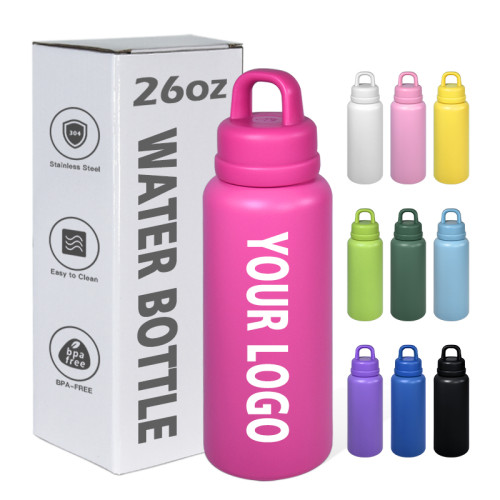 China warehouse 26oz stainless steel powder coated one-touch opening sports water bottle
